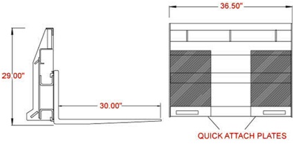 Mini Skid Steer Pallet Forks